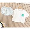 Ropa de Verano Estilo Coreano para Niños, Ropa de Verano para Niños, Conjuntos para Bebés y Niños, Caras Sonrientes de Bebés, Bebés Niños y Niñas, Conjunto de Dos Piezas de Algodón Puro, Lindo