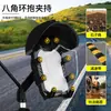 Soporte para Teléfono Móvil de Vehículo Eléctrico Soporte de Navegación para Motocicleta Pedal Amortiguador Antivibración Soporte para Teléfono Móvil de Ocho Garras para Coche de Comida para Llevar
