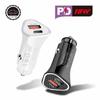 Carregador de Carro Transfronteiriço Pd38W, Cabeça de Carregamento Super Rápido para Carro, Carregamento Rápido para Carro, Carregador de Celular, Acendedor de Cigarros Qc3.0, Uso no Carro