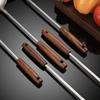Juego de utensilios de cocina de acero inoxidable 304 cuchara para cocinar espátula con mango de madera vintage cuchara para escurrir hilo suministros de cocina al por mayor