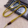 Novo Colar de Barril de Madeira Corda Trançada Pingente Cordão Peça de Alça Produção DIY Cordão Quatro Pingentes de Jade Corda de Corrente de Suéter