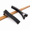 3.5/5cm pinza para el cabello todo incluido DIY hecho a mano color horquilla doble pinza de pico de pato tocado para niños accesorios para el cabello de cinta de color caramelo