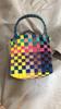 Bolsa Tote Colorida Tecida à Mão de Plástico para Mulheres, para o Dia a Dia, Tecida para Crianças, de Alta Qualidade, Atacado