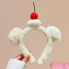 Linda diadema de felpa de dibujos animados para mujer, especialmente diseñada para lavarse la cara y aplicar mascarillas faciales, diadema de corona alta, lista para fotos, crea una atmósfera elegante