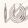 Joyería de Acero Inoxidable, Nuevo Estilo Popular en Europa y América, Diseño Exagerado Hueco, Pendientes de Alta Gama, Chapados en Oro de 18K, Pendientes de Moda con Diamantes