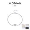 Modian Pulseira de Moissanita de 1 Quilate em Prata de Lei S925 Estilo Coreano Simples Moda para o Dia a Dia Super Brilhante Camada Dupla para Mulheres