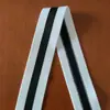 Cinta de Punto Intercolor Negra y Blanca de Baja Elasticidad 150D Accesorios para Ropa Cinta de Tejido Rayado Ropa y Pantalones Cinta Lateral Ensanchada