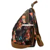Mini Mochila para Mujer con Estampado de Graffiti - Mochila Casual Ligera de Nailon para Uso Diario