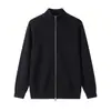 Chaqueta Cardigan de Color Liso Estilo Japonés Cuello Alto Suéter para Hombre Otoño 2026 Nuevo Versátil Casual Tejido de Punto Holgado Pareja