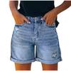 (Adicionado 7 Novas Cores) Exportação Europeia e Americana Transfronteiriça Tamanho Grande Cintura Alta Franja Rasgado Shorts Jeans Hot Pants Feminino