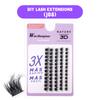 Cinco filas de fabricantes suministran directamente simulación 3D de cabello natural con adhesivo termofusible 10p20p30p40 pestañas de dibujos animados con varias longitudes de pestañas