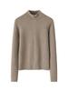 Cárdigan Grueso para Mujer de Cachemira 100% Pura de Conteo 68/3 de Hilado Fino, Chaqueta Slim con Cuello Mao, Cárdigan para Mujer con Cremallera y Cuello Medio Alto