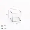 Maceta Transparente Acrílica Engrosada Cuadrada Hidropónica Tulipán Verde Maceta de Flores Carnosas Arreglo Floral Cilindro Cuadrado Pequeños Adornos