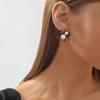 E11996 Pendientes de Araña Europeos y Americanos Exagerados de Halloween de Nicho Pendientes Personalizados con Textura de Perla Retro Vintage