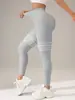 Leggings esportivas listradas ao ar livre da Yao Guang para mulheres, cintura alta, levanta bumbum, roupa de yoga, calças de secagem rápida para corrida e fitness