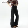 Pantalones casuales de verano elegantes y fluidos, moda callejera retro japonesa, versátiles, adelgazantes, alargan las piernas, ligeramente acampanados para hombre