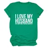 AMO A MI ESPOSO PERO Amazon wish sitio independiente playera casual simple de mujer cuello redondo manga corta