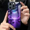 Aplicável ao Vidro Temperado para Apple 18PRO 17PROMAX Céu Estrelado Roxo Capa Protetora iPhone16 Cascata 17E