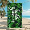Serie de barras de colores sobre la nueva toalla de playa transfronteriza explosiva TEMU, impresión de toalla de playa absorbente de microfibra personalizada
