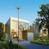 Luminárias de jardim de perfil de alumínio especiais para uso externo, postes de luz LED para áreas residenciais, luminárias solares de paisagismo de formato especial para áreas cênicas