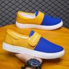 2026 Estilo Comercio Exterior Talla Extra Grande Multicolores Versátiles Zapatos de Hombre Estilo Coreano Modernos Tenis de Caña Baja con Velcro Zapatos Ligeros para Hombre