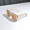 Gafas de sol cuadradas grandes estilo Ins europeo y americano que realzan la apariencia del rostro, modernas y a la moda para mujer, Lentes de alta definición sin graduación para hombre, Versátiles y casuales