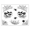 Pegatinas de tatuaje de araña de Halloween al por mayor transfronterizas, pegatinas de tatuaje temporal de araña realista de terror para fiestas