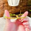 Joyería de oro Jin Yan con oro de arena vietnamita Xizang Buda de cuatro caras patrón martillado pulsera tejida cuerda tejida a mano diy