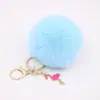 Colgante de Bolsa Bolita de Piel de Perla Llavero de Bola de Piel Llavero de Piel de Conejo Sintético Colgante de Coche Decoración de Bola de Piel Llavero de Piel para Mujer