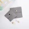 Fornecedor Fabricante Bolsa de Armazenamento de Joias com Aba de Encaixe Dupla Face Veludo Bolsa para Colar de Joias para Presente com Logotipo