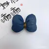 Laço Azul Denim Algodão Preenchido Feito à Mão Material DIY Decoração de Roupas de Bebê Bolsa Acessórios Capa de Celular Joias