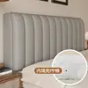 Capa de Cabeceira com Algodão Adicionado e Espessamento, Encosto Macio Acolchoado para Cama de Madeira, Cobertura Completa, Universal para Todas as Estações