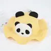 Chapéu de Palha Fofo Estilo Coreano de Panda para Viagem ao Ar Livre Pai-Filho Chapéu de Sol de Verão Chapéu de Sol de Alto Valor