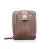 Cartera Retro Nueva para Hombre Transfronteriza Portatarjetas Multifuncional Cambio 70% de descuento en un Portatarjetas Portatarjetas con Cierre de Cremallera de Mano