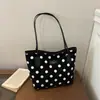Bolso de mano de moda con lunares estilo coreano para mujer, nuevo bolso tote color block casual 2026, bolso de hombro de gran capacidad para el trabajo y salidas
