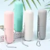 Vaso de Viaje Simple para el Hogar, Vaso para Enjuague Bucal, Caja de Almacenamiento para Cepillo de Dientes y Pasta de Dientes, Caja para Pasta de Dientes, Portátil, Raya Vertical