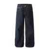 Calças Jeans Originais Estilo Americano Perna Larga para Homens, Moda de Rua Retrô Cleanfit Simples Básicas Soltas Casuais Retas