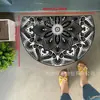 Felpudo de entrada Amazon para envío transfronterizo, felpudo semicircular, absorbente de agua, resistente a la suciedad, alfombra de terciopelo de cristal antideslizante
