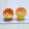 Resina Desenho Animado Sereia Pérola do Oceano Concha Acessórios para Joias DIY Chaveiro Caseiro Enfeites para Carro Material