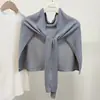 Xale liso externo para mulheres, protetor quente para ombros e pescoço, acessório popular de verão para combinar com vestidos, tricotado, estilo fino para primavera e outono, adequado para ambientes com ar condicionado