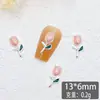 Arte de Uñas Tulipán Joyería Aleación Textura Estilo Lujo Ligero Gota de Aceite Flor de Rosa Popular Diamante de Uña Flor Diamante Estilo Caliente Accesorios
