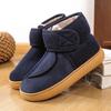 Zapatillas de Algodón Gruesas de Invierno con Talón de Bolsa Calentador de Pies Zapatos Calientes Suela Gruesa Forradas de Felpa Estilo Nuevo Personas de Mediana Edad y Mayores Zapatos de Borrego Zapatos de Algodón para Madre