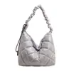 Otoño e Invierno Nuevo Estilo Coreano Bolso Cruzado de Gran Capacidad Bolso de Algodón Textura Bolso de Hombro Mujer 2025 Estilo Coreano Transfronterizo Bolso de Mujer