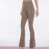 Calça Flare Yoga Lulu Zgly Antibacteriana Cintura Alta Levanta Bumbum para Fitness Casual Feminino Alta Elasticidade Esportes ao Ar Livre Perna Larga