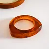 Pulseras Geométricas Irregulares de Resina Transfronterizas Europeas y Americanas, Estilo Personalizado y Exagerado, Joyería Simple y de Alta Gama para Mujeres