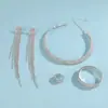 Nuevo Pulsera Elástica Incrustada con Diamantes, Pulsera de Pedrería, Pulsera Versátil de Pedrería para Mujer, Juego de Joyería de Alta Gama