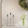Suporte de Vela Estilo Europeu, Copo de Vela Reto, Ornamento de Suporte de Vela de Metal, Ornamento Simples de Ferro Forjado Dourado de Luxo Leve, Ornamento para Quarto Modelo