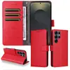 Adecuado para Samsung S26 Patrón Lichi Modelo de Tres Tarjetas S25 Edge/X Funda 7Pro Funda de Cuero para Teléfono con Ranura para Tarjeta