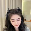 2025 nuevo clip de princesa coreano dulce con pedrería negra elfo tamaño pequeño clip lateral pasador de lazo clip lateral