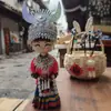 Adornos con Muñecas de Tela, Muñecas Miao, Nuevos Recuerdos, Muñecas Étnicas de Doble Pierna Especiales Hechas a Mano para Viajes